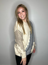 Load image into Gallery viewer, Grey ColorBlock Sweater
