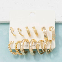 Load image into Gallery viewer, Gold Assorted Hoop Earrings Set