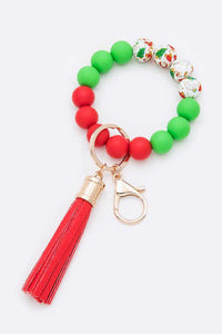 Christmas Silicon Key Chain Bracelet