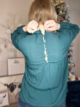Load image into Gallery viewer, Hunter Green Back Button Long Sleeve