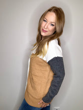 Load image into Gallery viewer, Camel Color Block Cardigan