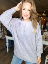 Load image into Gallery viewer, Heather Grey Brushed Oversized Sweater