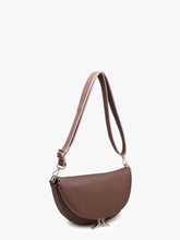 Load image into Gallery viewer, Chocolate Foldover Crescent Crossbody