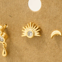 Load image into Gallery viewer, Mixed 3Pc Gold Dipped Flat Back Set