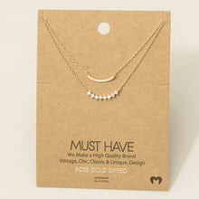 Load image into Gallery viewer, Silver Layered Bar Necklace