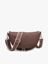 Load image into Gallery viewer, Chocolate Foldover Crescent Crossbody