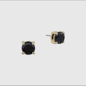 Black Crystal Stud Earring