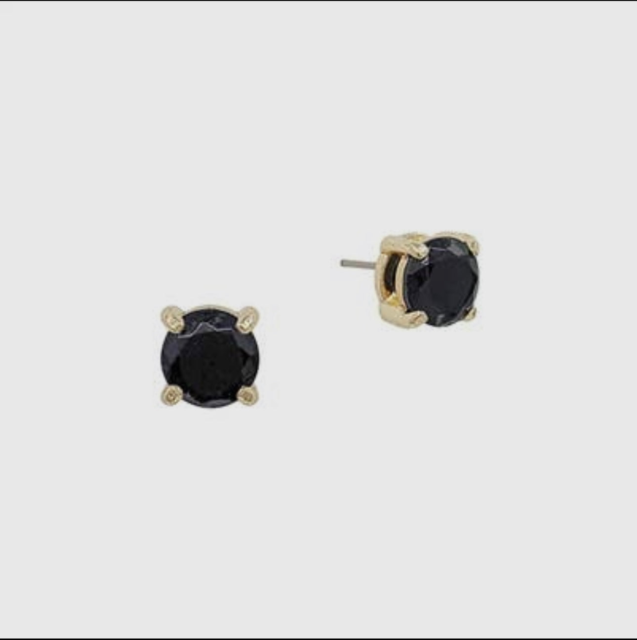 Black Crystal Stud Earring