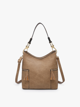 Load image into Gallery viewer, Taupe Hobo Handbag