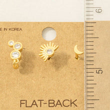 Load image into Gallery viewer, Mixed 3Pc Gold Dipped Flat Back Set