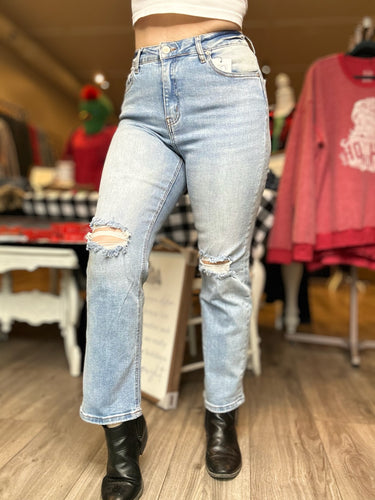 Medium Wash Distressed Jeans
