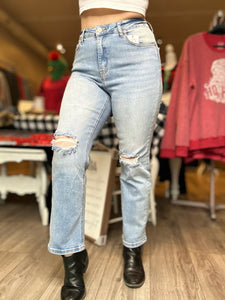 Medium Wash Distressed Jeans