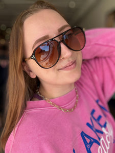 Rounded Aviator Sunglasses