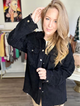 Load image into Gallery viewer, Black Denim Rock Studded Jacket