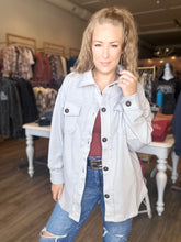 Load image into Gallery viewer, Grey Oversized Fleece Shacket