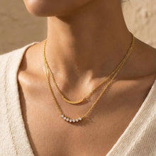 Load image into Gallery viewer, Silver Layered Bar Necklace