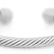 Silver Twisted Cuff Bangle