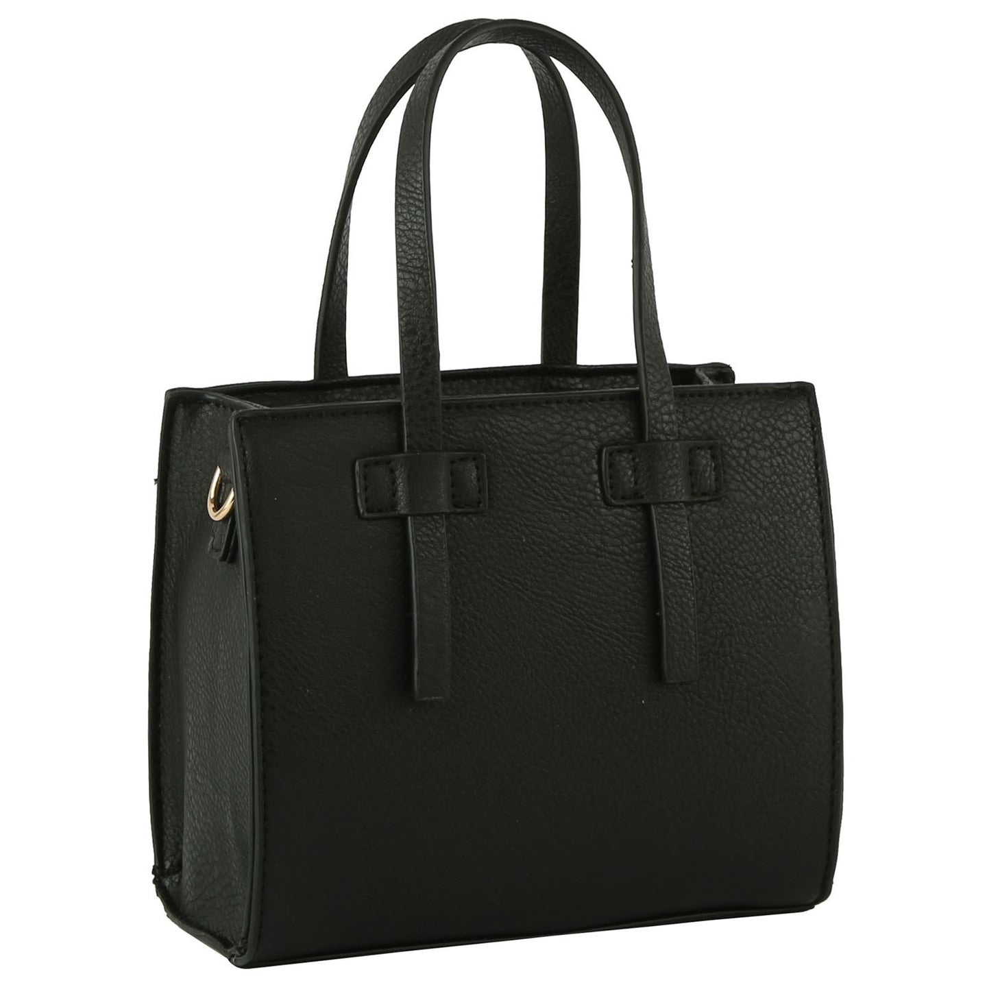Black Boxy Satchel Handbag