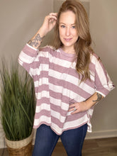 Load image into Gallery viewer, Berry Loose Fit Dolman Fit Top