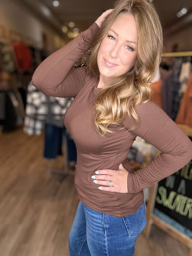 Brown Microfiber Long Sleeve