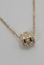 Load image into Gallery viewer, 18k Gold Graded Rhinestone Barrel Necklace