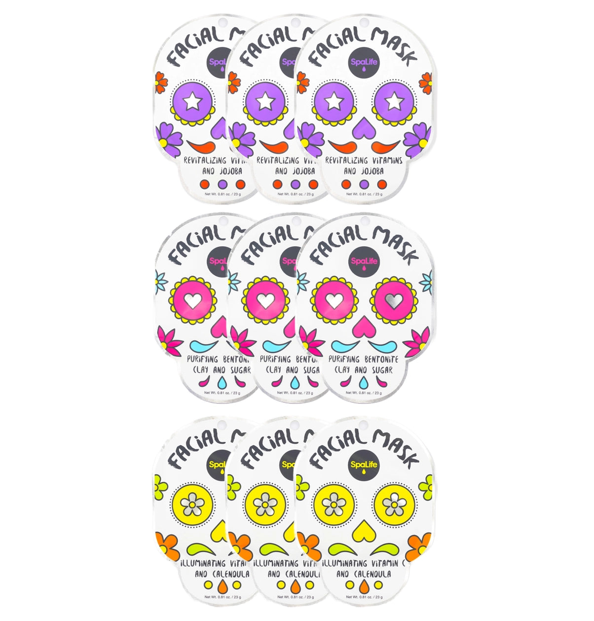 Halloween Dia De Muertos Sheet Masks