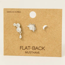 Load image into Gallery viewer, Mixed 3Pc Gold Dipped Flat Back Set