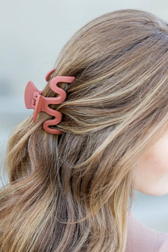 Rust ZigZag Hair Clip