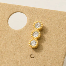 Load image into Gallery viewer, Silver Dipped Triple Stud Earrings