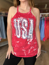 Load image into Gallery viewer, USA Red Bleached Tank