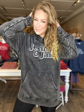 Load image into Gallery viewer, Heather Series Jesus &amp; Jail Black Hoodie