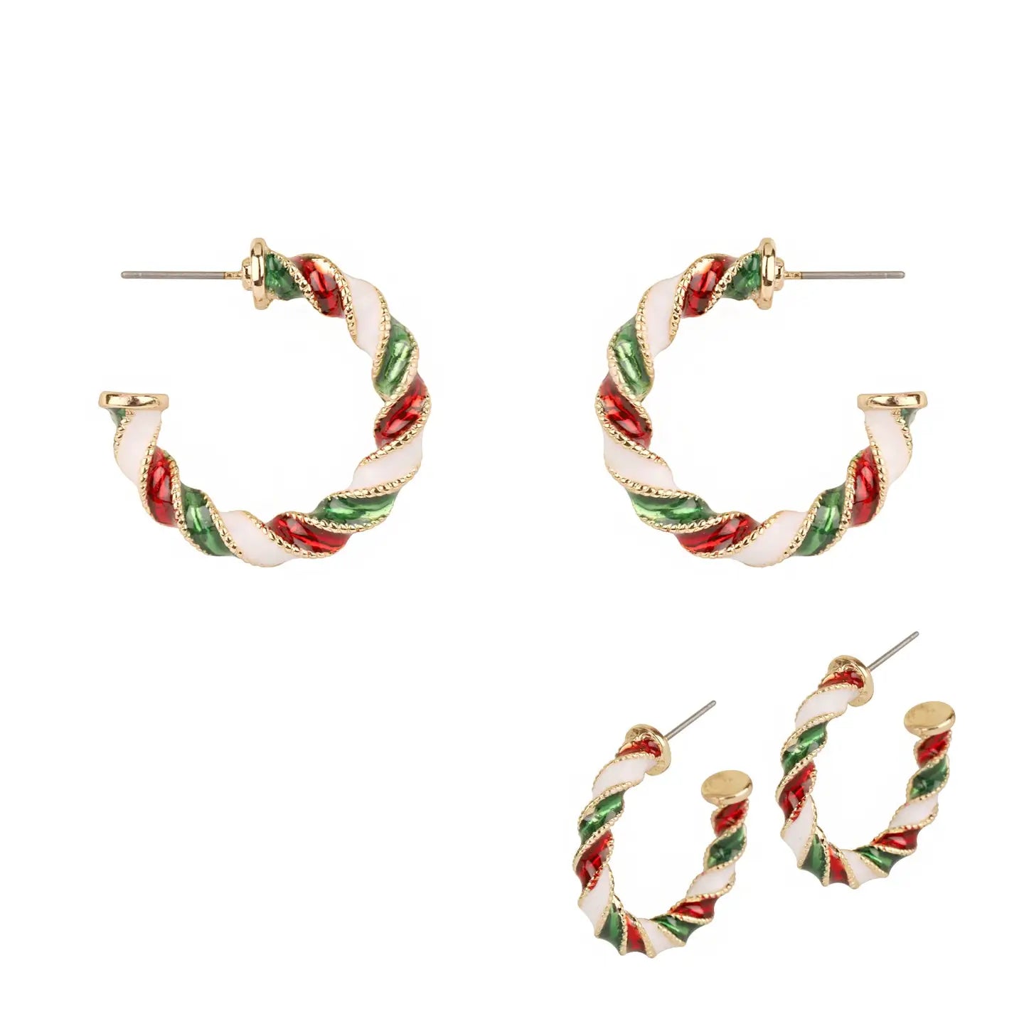 Christmas Wrapped Hoop Earring