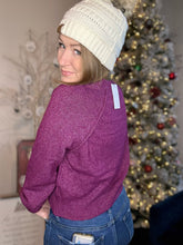 Load image into Gallery viewer, Plum Raglan Sweater