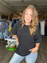 Load image into Gallery viewer, Black Washed Oversized Tee
