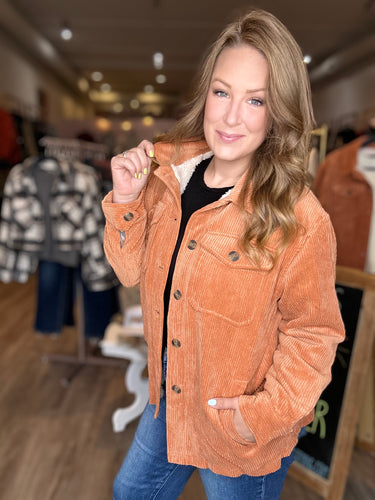 Spice Corduroy Sherpa Jacket