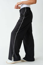 Load image into Gallery viewer, Black Finish Line Track Pants
