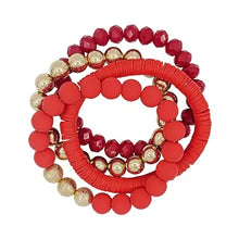 Load image into Gallery viewer, Gold Stretch Crystal Bracelets