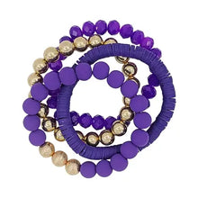 Load image into Gallery viewer, Gold Stretch Crystal Bracelets