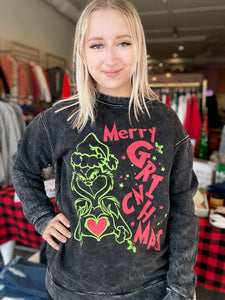 Merry Grinchmas Mineral Wash Sweatshirt