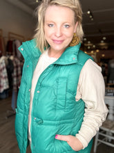 Load image into Gallery viewer, Green Puffer Vest