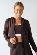 Load image into Gallery viewer, Rosewood Zip-Up Hooded Jacket