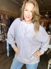 Load image into Gallery viewer, Heather Grey Brushed Oversized Sweater
