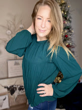 Load image into Gallery viewer, Hunter Green Back Button Long Sleeve