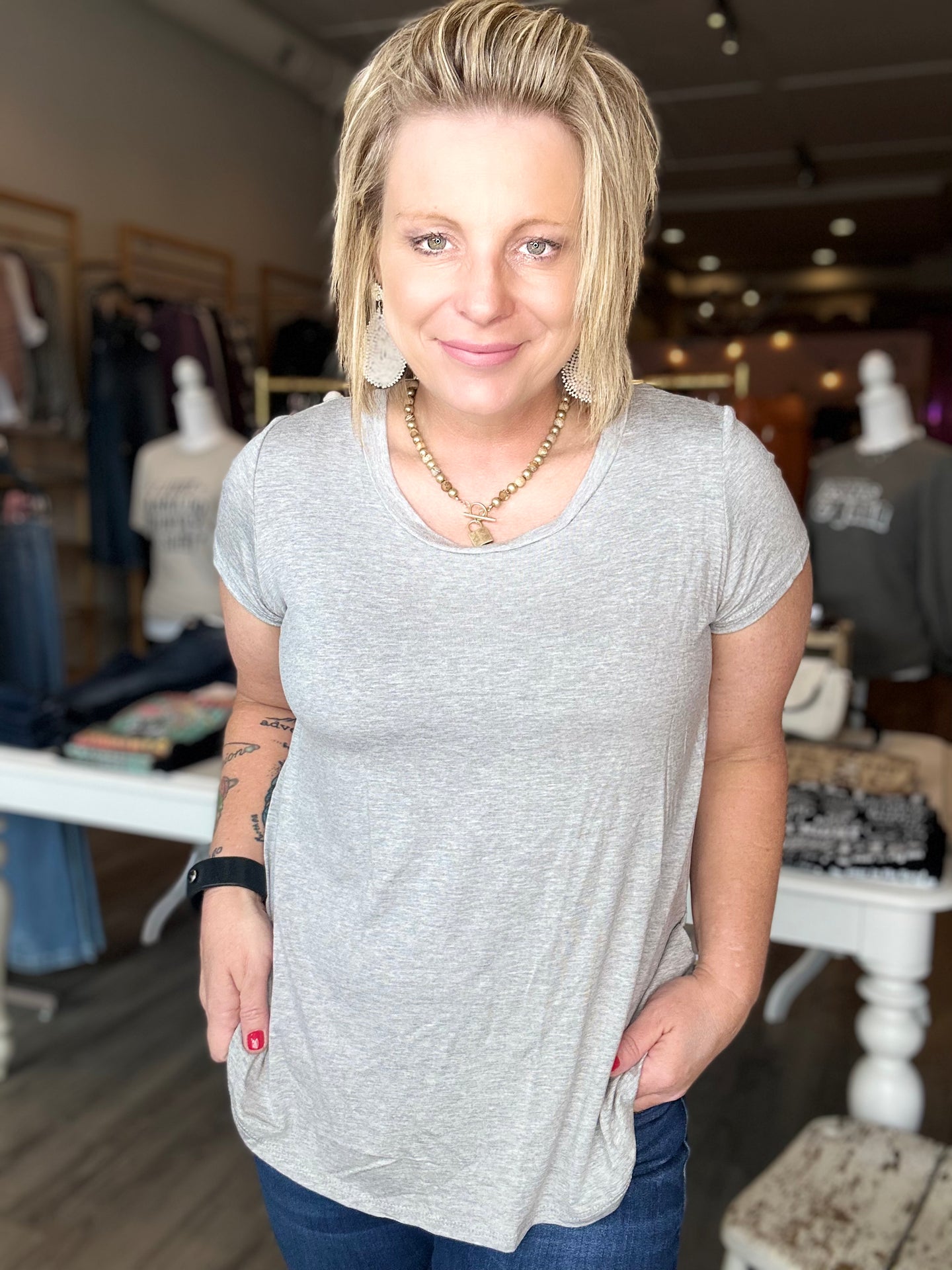 Grey Perfect Short Sleeve Tee