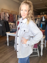 Load image into Gallery viewer, Grey Oversized Fleece Shacket