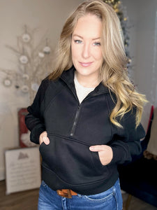 Black Half Zip Sweater