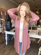 Load image into Gallery viewer, Mauve Open Knit Cardigan