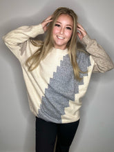 Load image into Gallery viewer, Grey ColorBlock Sweater