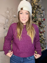Load image into Gallery viewer, Plum Raglan Sweater