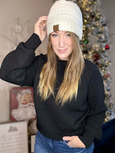 Load image into Gallery viewer, Black Raglan Sweater